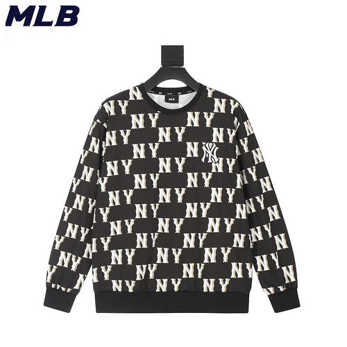 Felpa MLBYankees 23FW a maniche lunghe con logo presbiopia allover