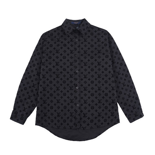 Camicia floccata con stampa jacquard all over di LV Louis Vuitton