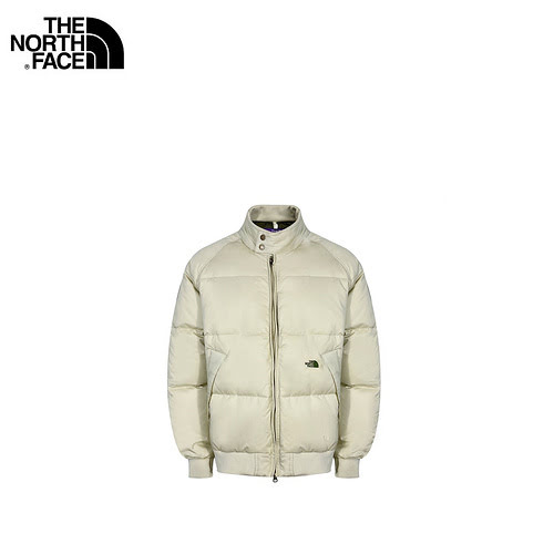 Piumino ricamato TNFNorth Face 22FW in piumino d'anatra bianco con colletto rialzato