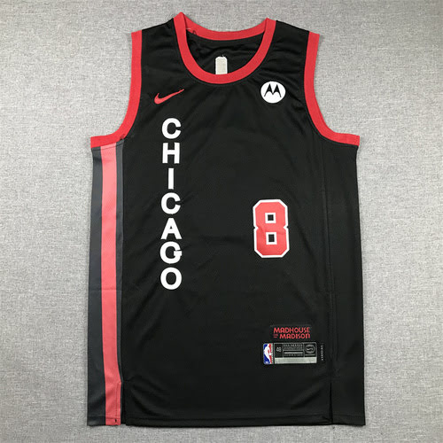 Maglia Bulls No 8 LaVine City Edition Black 24 New Season City Edition