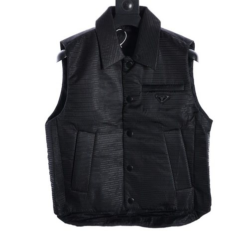 Gilet in cotone con tasca con cerniera nascosta PRD 23FW