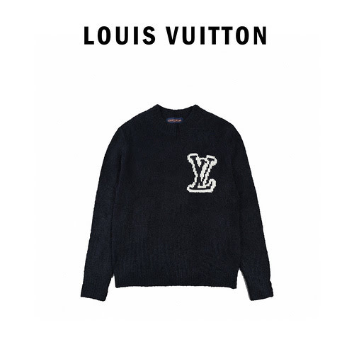 Maglione pullover con logo grande lavorato a maglia LVLouis Vuitton 22FW