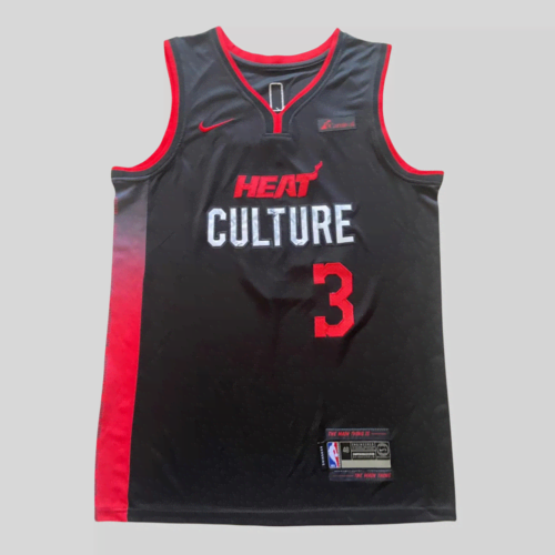 Heat No. 3 Wade Black 24 New Season City Edition Jersey