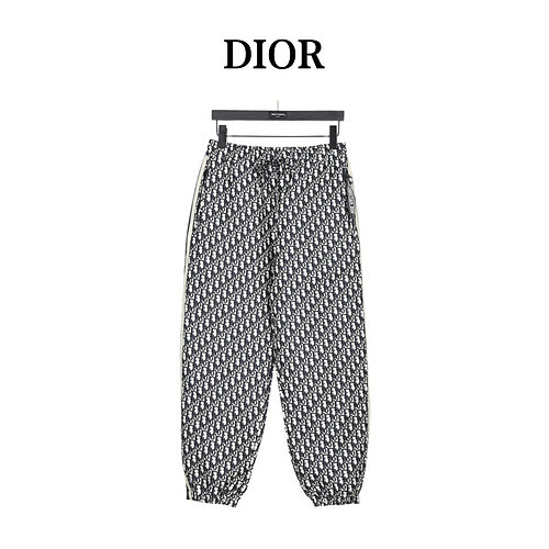 Pantaloni presbiti con stampa CDDior allover