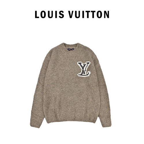 LV 23FW in lana con intarsio logo specchiato