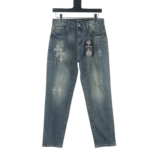 Jeans Crow Heart CH 23Fw classico lavaggio incrociato