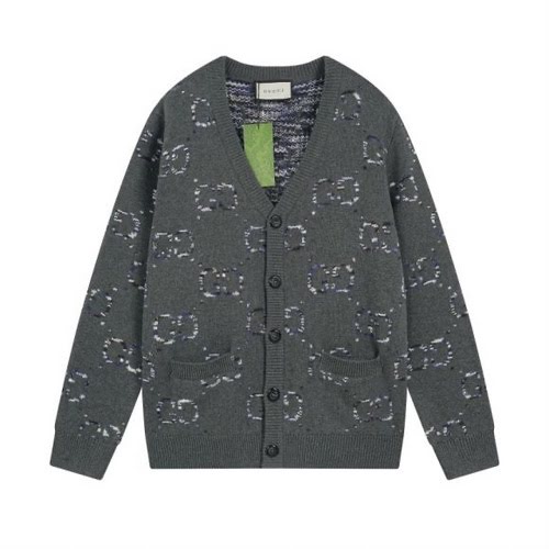 GUCCI Gucci 23SS giacca maglione cardigan lavorato a maglia con doppia G stampa sfumata a maniche lu