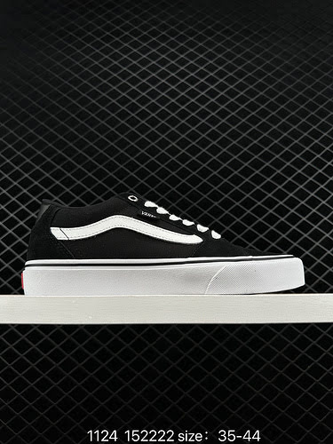 Vans Official Black and White Trendy Side Stripes Retro Men's Shoes Low-top Trendy Sneakers/Fashiona