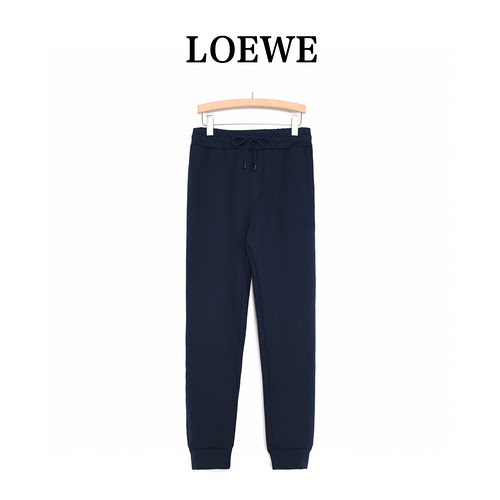 Loe*we/Luo Yiwei dark logo embossed fleece trousers