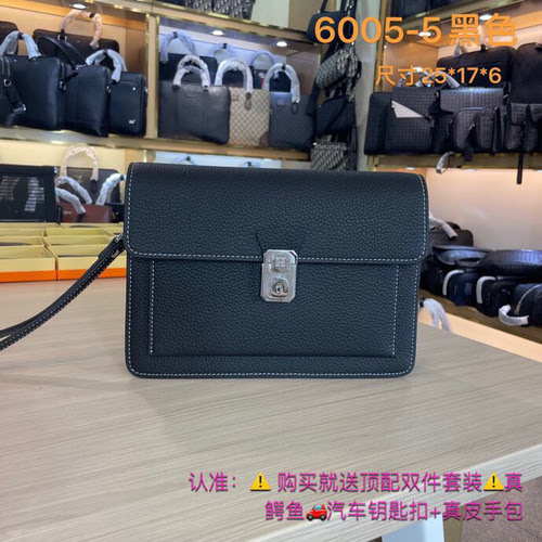 Pochette da uomo Hermès realizzata in pelle bovina originale importata, borsa regalo di alta qualità