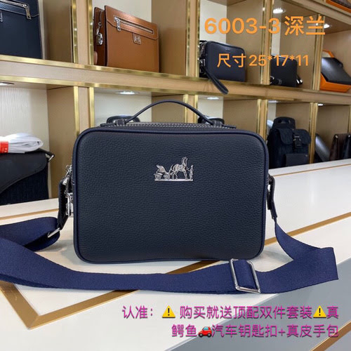Hermès crossbody bag for men, made of imported original cowhide, high-end quality, delivery gift bag
