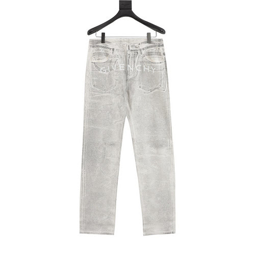 GVC 23FW washed distressed reflective jeans