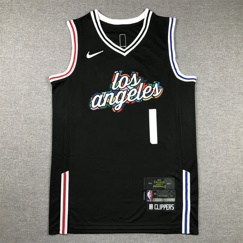 Clippers No. 1 James Harden Black 23rd Season City Edition Jersey