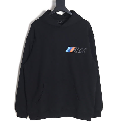 BLCG Balenciaga 23Fw BMW co-branded printed hooded sweatshirt