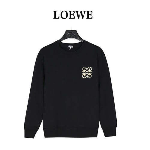 Loe*we/Luo Yiwei embroidered logo cotton round neck sweatshirt