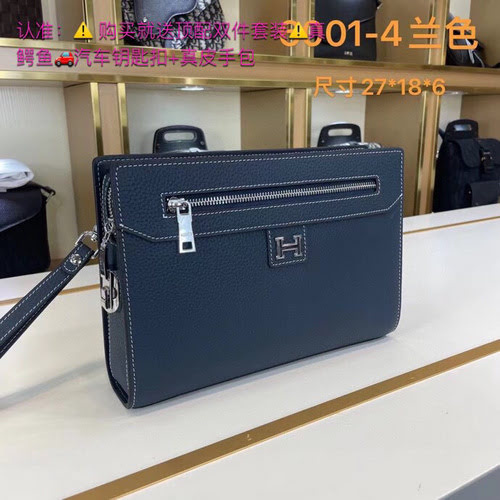 Pochette da uomo Hermès realizzata in pelle bovina originale importata, consegna di alta qualità, bo