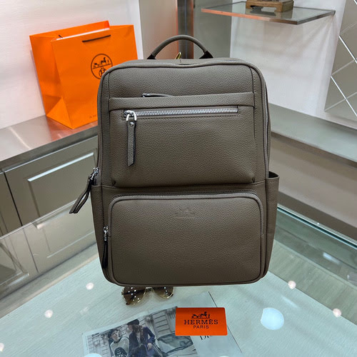 Zaino Hermès da uomo realizzato in pelle originale importata, versione replica di fascia alta, conse