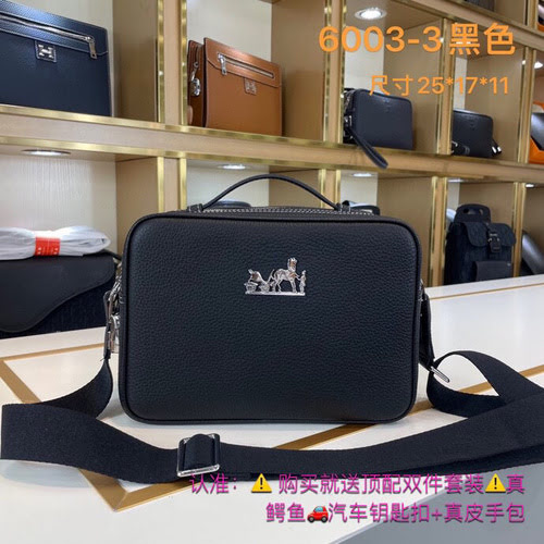 Borsa a tracolla Hermès da uomo realizzata in pelle bovina originale importata, qualità di fascia al