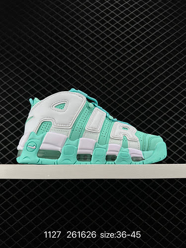 3 Nike NikeWMNS Air More Uptempo GS "Barely Green" Pippen first generation series classic 