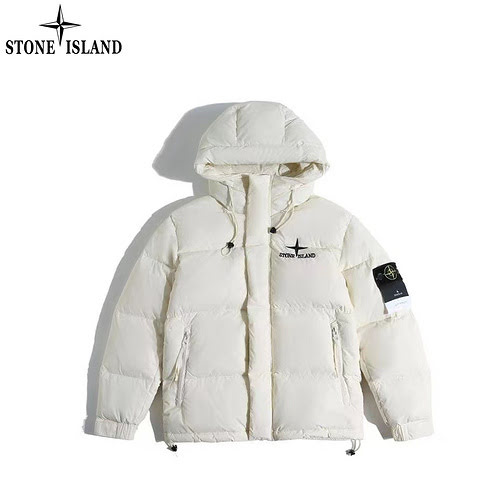 STStone Island, soffice piumino da esterno con cappuccio da uomo e da donna, dello stesso stile