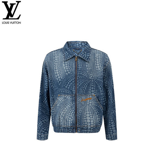 Giacca in denim a pois congiunti di LV Louis Vuitton x Yayoi Kusama