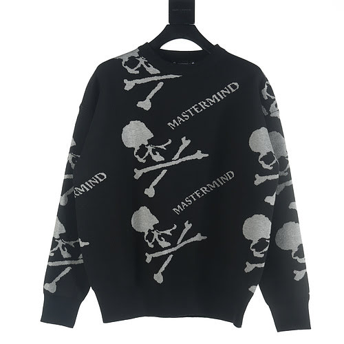 Maglione girocollo con teschio all-over di Mastermind Japan MMJ