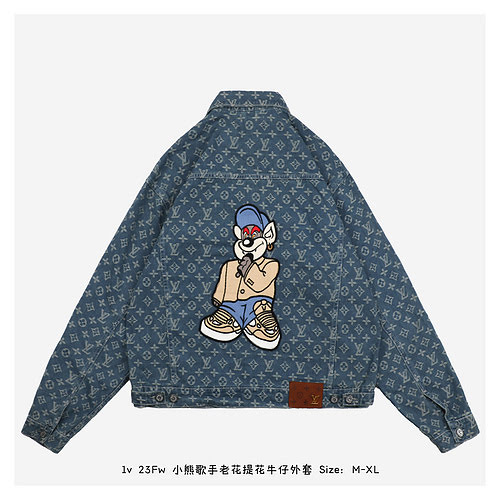 Giacca in denim jacquard presbiopia Little Bear Singer 1v 23Fw