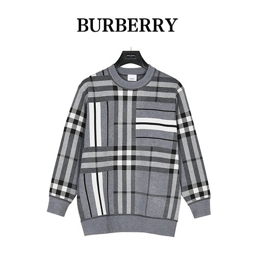 Maglione BBR Burberry lavorato a maglia a righe scozzesi