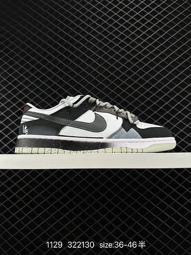 Nike Dunk Low Retro quotPlaidquot Nike SB lowtop nero e grigio shadow lacci in corda di canapa sneak