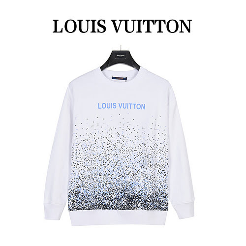 Felpa girocollo con stampa logo sfumato stellato di LVLouis Vuitton 23Fw splashink