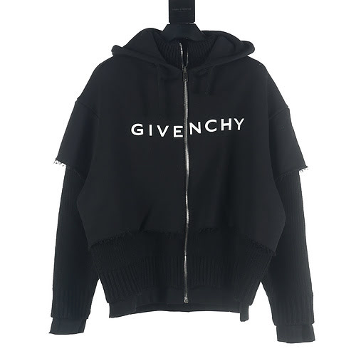 Felpa con cappuccio e cerniera a strati GVC 23FW di Givenchy