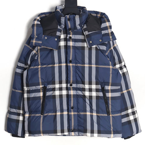 Piumino classico scozzese BBR Burberry di colore blu