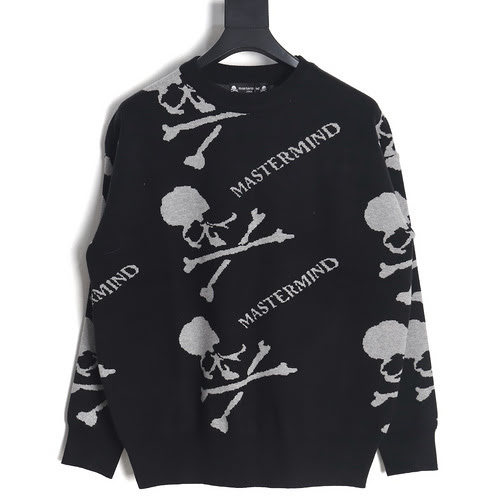 Maglione girocollo con teschio all over Mastermind Japan MMJ23ss