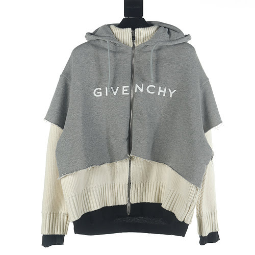 Felpa con cappuccio e cerniera a strati GVC 23FW di Givenchy