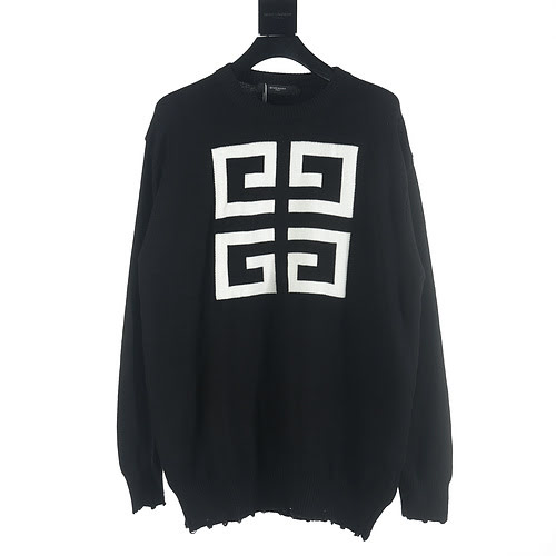 Maglione girocollo con lettera GVC 23Fw jacquard 4G di Givenchy