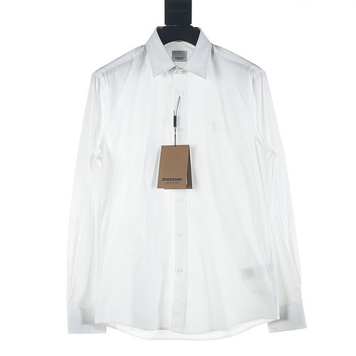 Camicia a maniche lunghe ricamata BT scozzese con polsini BBR Burberry