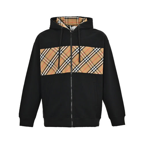 BBRGiacca con cerniera patchwork scozzese Burberry 23Fw