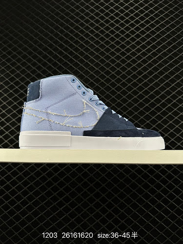 Nike SB Zoom Blazer MiddgequotHack Pack quotBianco Grigio Blu scuro Revolution Unstitched Big Hookqu