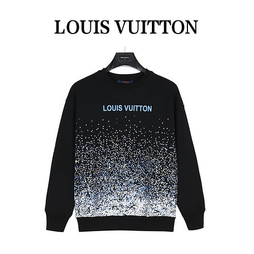 Felpa girocollo con stampa logo sfumato stellato di LVLouis Vuitton 23Fw splashink