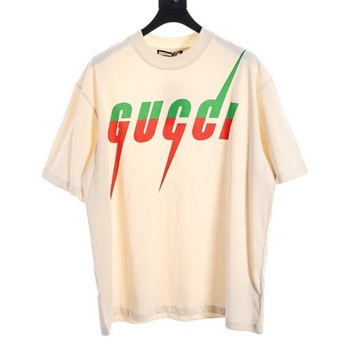 Tshirt a maniche corte con stampa GUCCI Blade Lightning