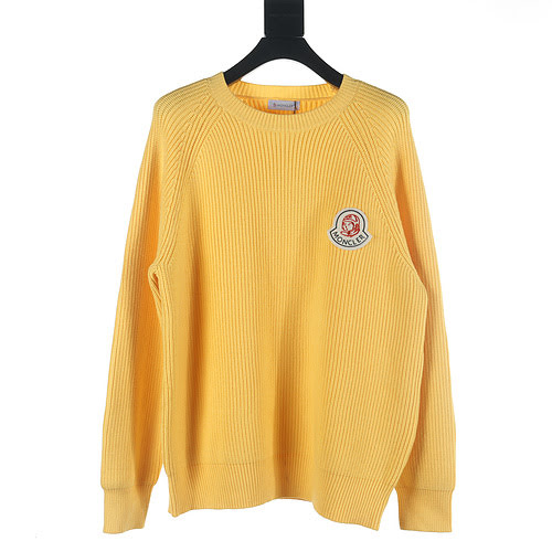 Maglione girocollo con logo giallo brillante congiunto MC x BBC mascherato