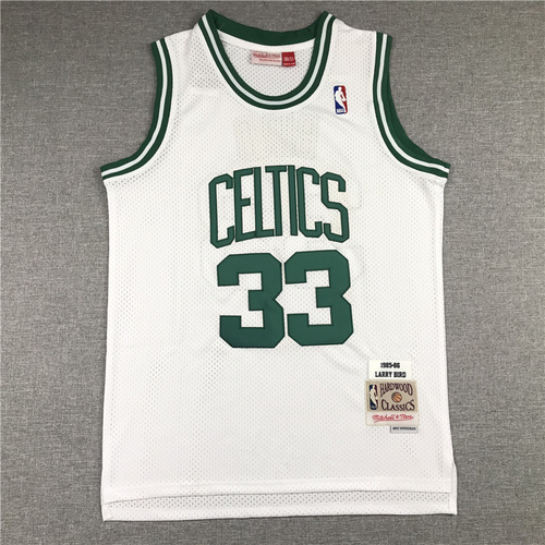 MN Mitchell Retro Edition Celtics 33 Uccello Bianco