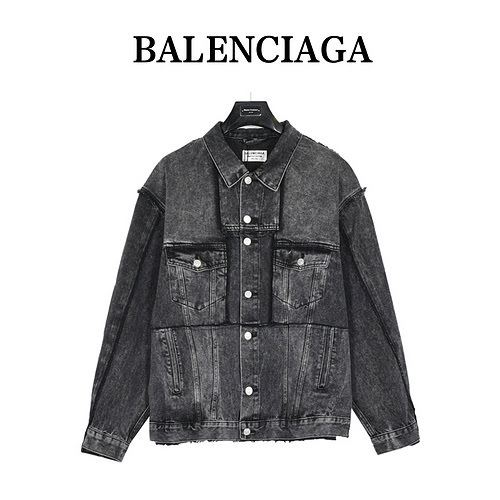 BLCGBGiacca in denim lavato con giunture funzionali decostruite di Balenciaga