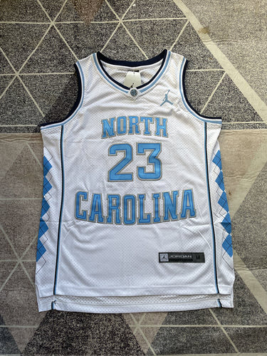 Jordan University North Carolina No. 23 White Basketball Jersey