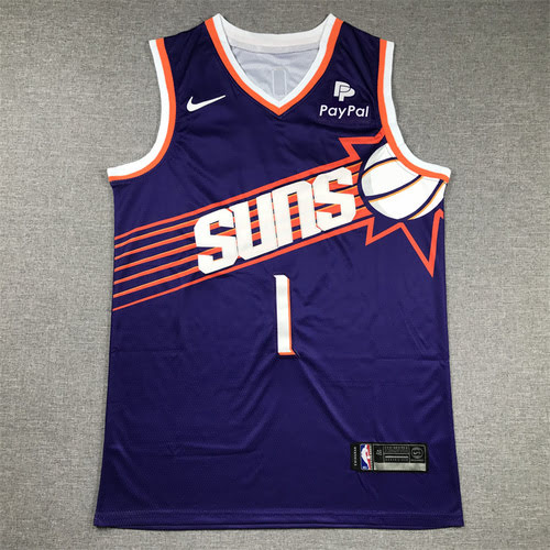 Maglia da basket viola di 24 Suns No 1 Booker