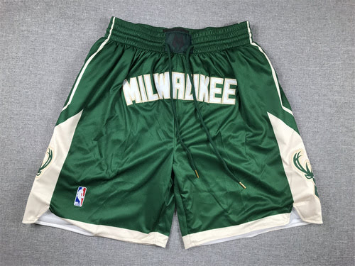 Bucks regular green basketball pants juston pocket version