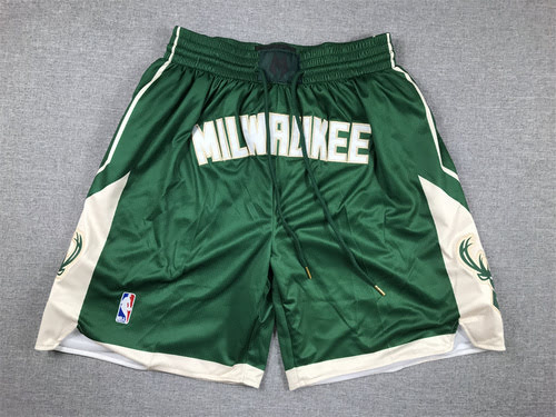 Pantaloni regolari da basket verdi dei Bucks versione juston pocket