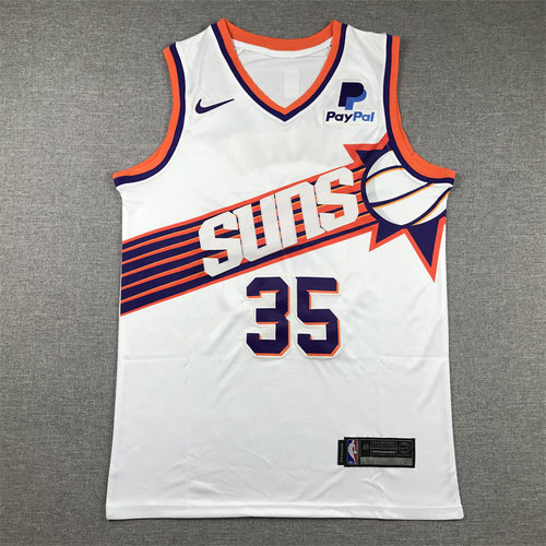 24 Suns 35 Durant white basketball jerseys