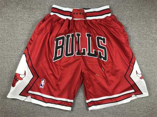 justin pocket version bull red regular matching basketball pants