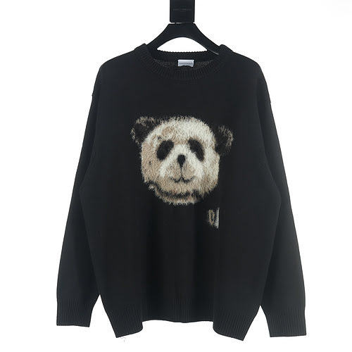 Maglione girocollo in jacquard panda CL 23Fw di Charil Lucian